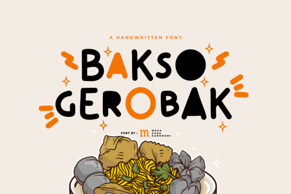 Bakso Gerobak: A Playful Display Font for Digital Branding