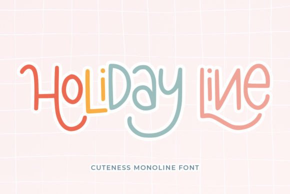 Holiday Line: A Cheerful Display Font for Digital Branding