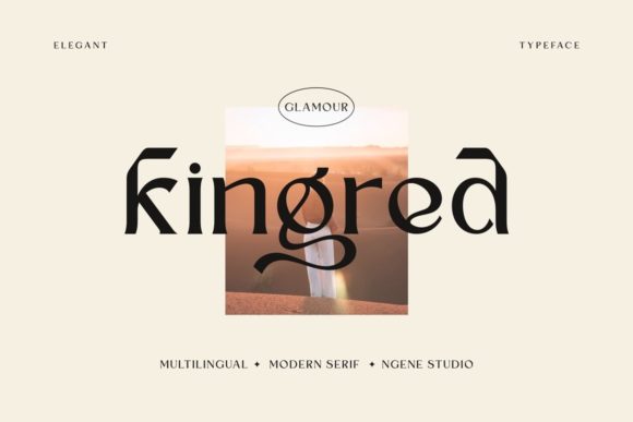 Kingred: A Vintage Serif Display Typeface for Editorial Charm