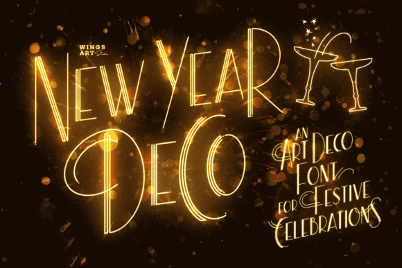 New Year Deco: An Art Deco Display Font for Editorial Elegance