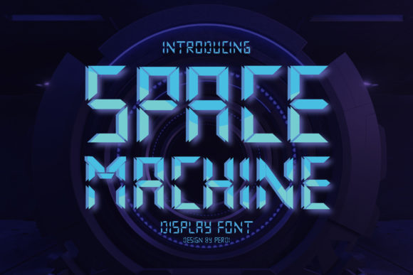 Space Machine Display Font for Crafters and Designers