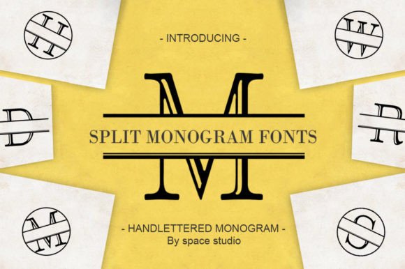 Split Letter Monogram: A Refined Display Font for Digital Branding