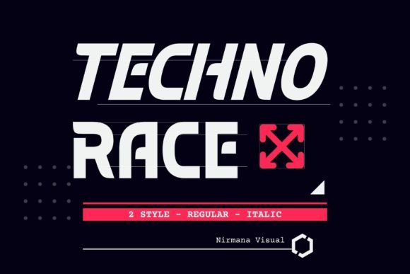 Techno Race: A Bold Display Font for Editorial Impact