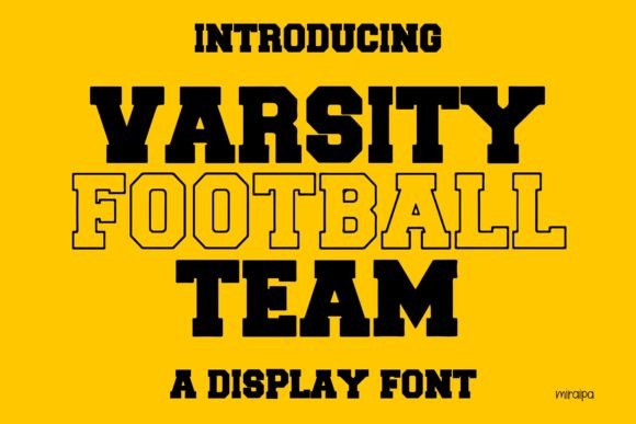 Varsity Football Team: A Bold Display Font for Editorial Impact