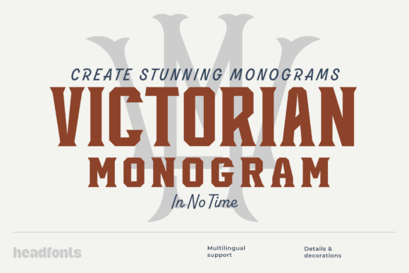 Victorian Monogram: A Display Font That Elevates Handmade Products